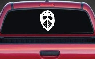 Hockey Mask Sports Car or Truck Window Decal Sticker