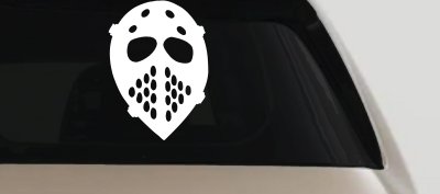 Hockey Mask Decal for Car Truck Window Vinyl Sticker