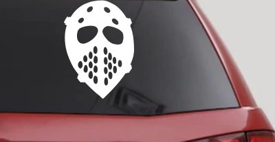 Hockey Mask Decal for Car Truck Window Vinyl Sticker