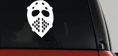 Hockey Mask Decal for Car Truck Window Vinyl Sticker