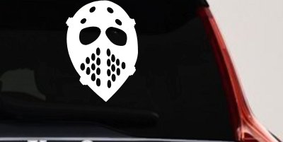 Hockey Mask Decal for Car Truck Window Vinyl Sticker