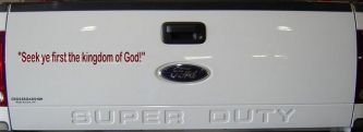 Seek Ye First Kingdom of God Christian Car Truck Window Vinyl Decal Sticker (Purple Red)
