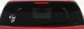 Bloody Zombie Head Funny Car or Truck Window Decal Sticker (White)