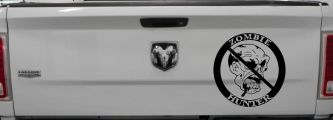 Zombie Hunter Funny Car or Truck Window Decal Sticker (Matte Black)
