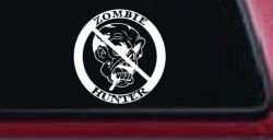 Zombie Hunter Funny Car or Truck Window Decal Sticker