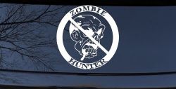 Zombie Hunter Funny Car or Truck Window Decal Sticker