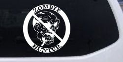 Zombie Hunter Funny Car or Truck Window Decal Sticker