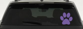 Dog or Cat Paw Sports or Animals Car or Truck Window Decal Sticker (Purple)