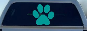 Dog or Cat Paw Sports or Animals Car or Truck Window Decal Sticker (Turquoise)