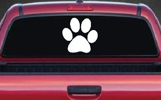 Dog or Cat Paw Sports or Animals Car or Truck Window Decal Sticker