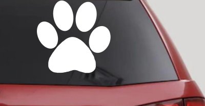 Dog Cat Paw Print Car Truck Window Decal Sticker - Animal Sports Vinyl