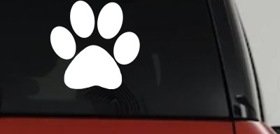 Dog Cat Paw Print Car Truck Window Decal Sticker - Animal Sports Vinyl
