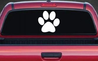 Dog or Cat Paw Sports or Animals Car or Truck Window Decal Sticker