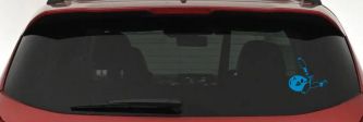 Funny Bowling Ball and Pins Sports Car or Truck Window Decal Sticker (Blue)