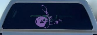Funny Bowling Ball and Pins Sports Car or Truck Window Decal Sticker (Purple)