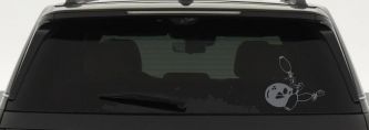 Funny Bowling Ball and Pins Sports Car or Truck Window Decal Sticker (Silver)