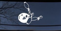 Funny Bowling Ball and Pins Sports Car or Truck Window Decal Sticker