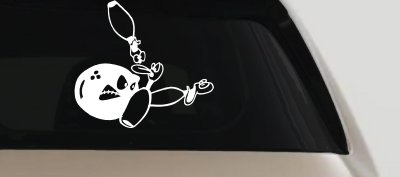 Funny Bowling Ball Pins Decal Car Truck Window Vinyl Sticker