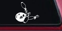 Funny Bowling Ball and Pins Sports Car or Truck Window Decal Sticker