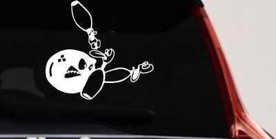 Funny Bowling Ball Pins Decal Car Truck Window Vinyl Sticker
