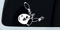 Funny Bowling Ball and Pins Sports Car or Truck Window Decal Sticker
