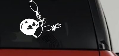 Funny Bowling Ball Pins Decal Car Truck Window Vinyl Sticker
