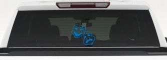 Drama Theater Masks Car Truck Window Vinyl Decal Sticker (Sky Blue)