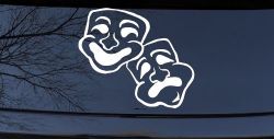 Drama Theater Masks Car or Truck Window Decal Sticker
