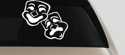Drama Theater Masks Car Truck Window Vinyl Decal Sticker