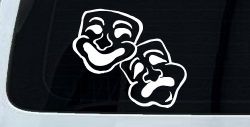 Drama Theater Masks Car or Truck Window Decal Sticker