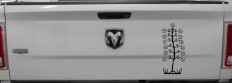 Flower Stalk Car or Truck Window Decal Sticker (Black)