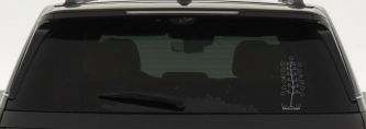 Flower Stalk Car or Truck Window Decal Sticker (Silver)