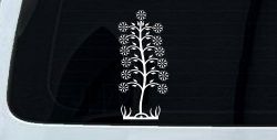 Flower Stalk Car or Truck Window Decal Sticker