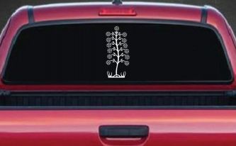 Flower Stalk Car or Truck Window Decal Sticker