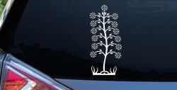 Flower Stalk Car or Truck Window Decal Sticker