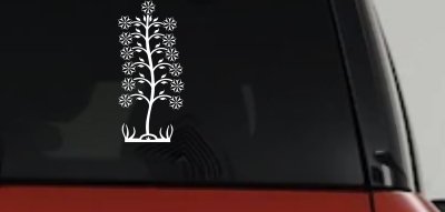 Flower Stalk Car Truck Window Vinyl Decal Sticker Auto Decor