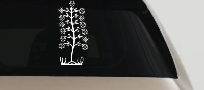 Flower Stalk Car Truck Window Vinyl Decal Sticker Auto Decor