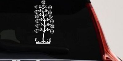 Flower Stalk Car Truck Window Vinyl Decal Sticker Auto Decor