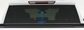 Flower Stalk Big Blooms And Vines Car or Truck Window Decal Sticker (Blue)
