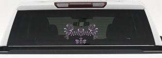 Flowers Swirl And Vines Car or Truck Window Decal Sticker (Lilac)