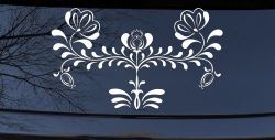 Flowers Swirl And Vines Car or Truck Window Decal Sticker