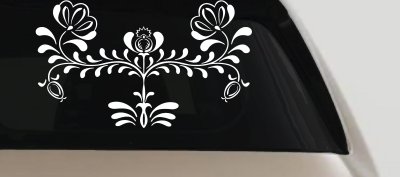 Flowers Swirl Vines Car Truck Window Vinyl Decal Sticker