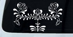Flowers Swirl And Vines Car or Truck Window Decal Sticker