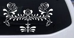 Flowers Swirl And Vines Car or Truck Window Decal Sticker