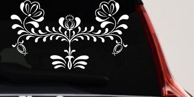Flowers Swirl Vines Car Truck Window Vinyl Decal Sticker