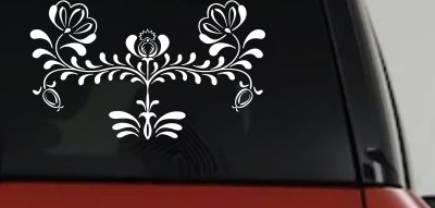 Flowers Swirl Vines Car Truck Window Vinyl Decal Sticker