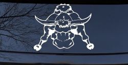 Mean Bad Bull Western Farm Ranch Car or Truck Window Decal Sticker