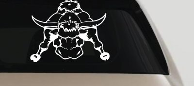 Mean Bad Bull Decal for Car Truck Window Western Farm Ranch Sticker