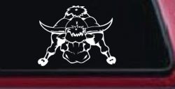 Mean Bad Bull Western Farm Ranch Car or Truck Window Decal Sticker