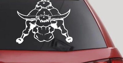 Mean Bad Bull Decal for Car Truck Window Western Farm Ranch Sticker